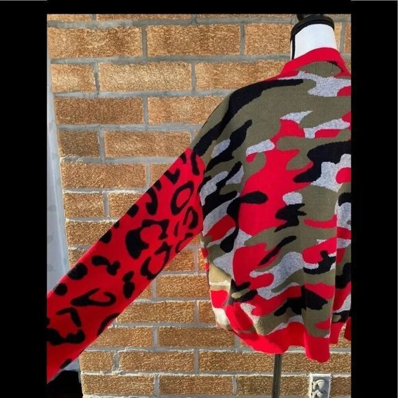 Sen cocoon camoflage open sweater m - Picture 12 of 15